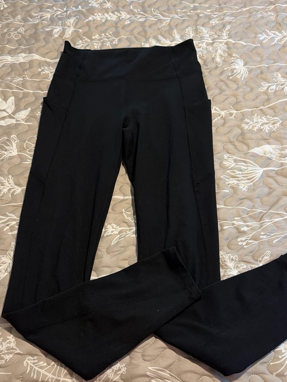 Fabletics Black High-Waist Leggings with Side Pockets